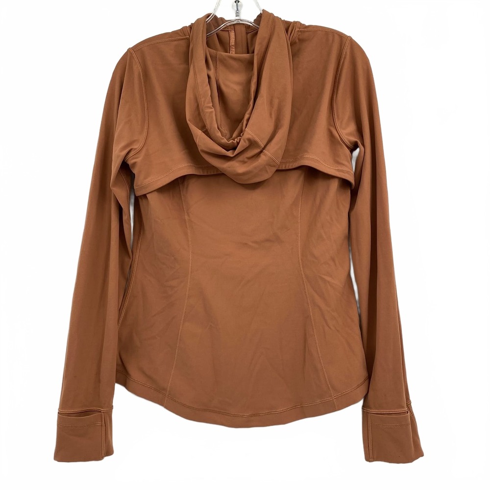 lululemon Orange Desert Sun Hooded Nulu Define Zip-Up Jacket | Regular Size 10 - Picture 2 of 9